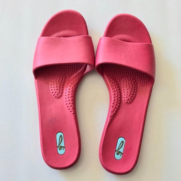 OKA-B Grace Pink Spa Style Ergonomic Slides Sandals Women's LL (11-12) - Picture 2 of 8